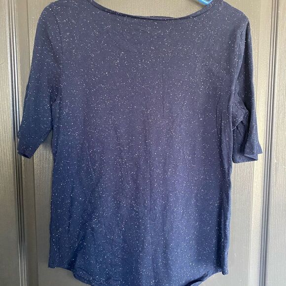 LOFT Blue 3/4 Sleeve T-Shirt - Picture 1 of 3